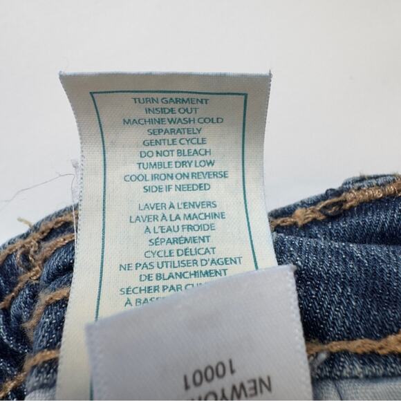 7 For All Mankind Denim Jean shorts cotton spandex stretch snap fly dark Wash - Picture 10 of 11